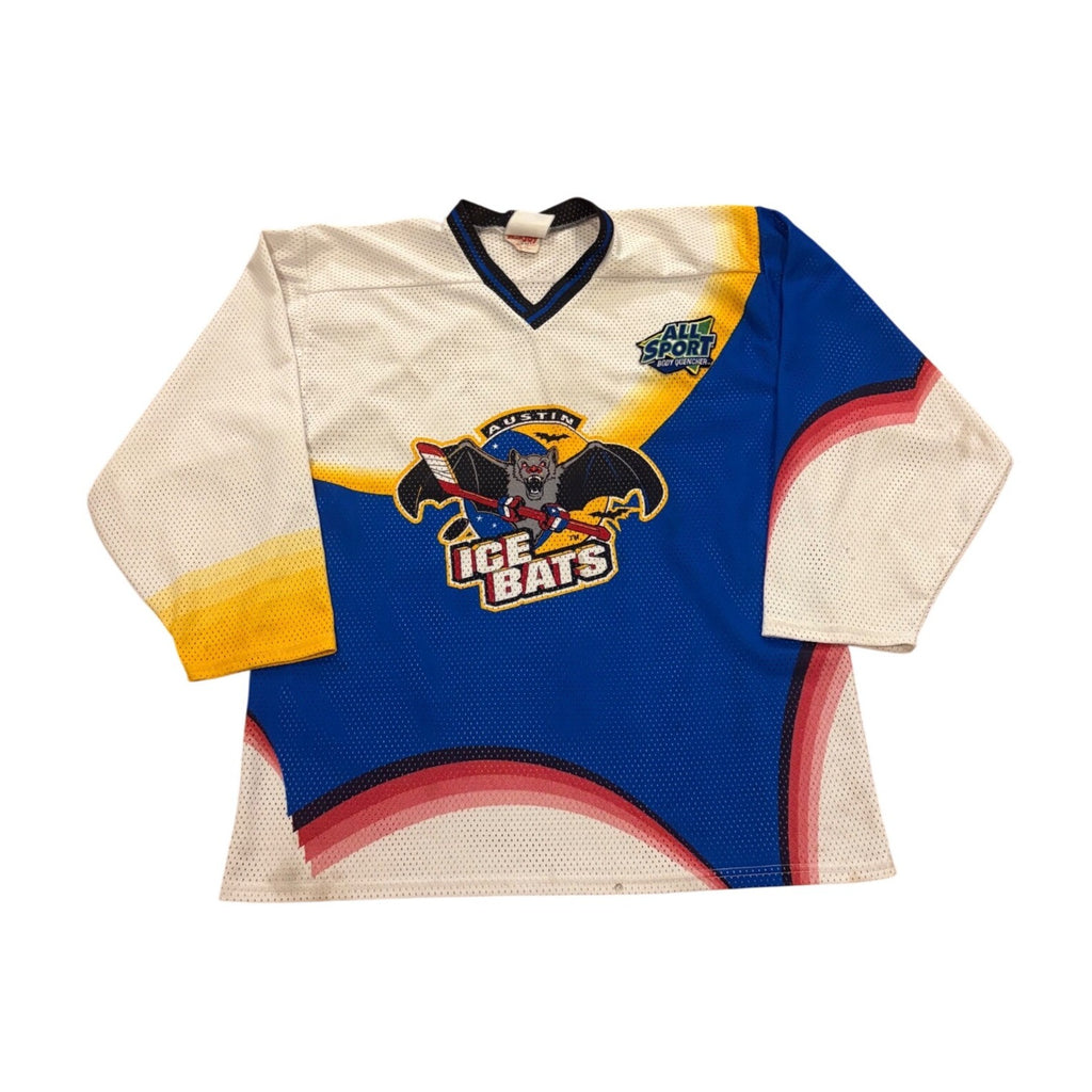 Vintage RARE Austin Ice Bats Mesh Minor League Hockey Jersey ProJoy WPHL XL
