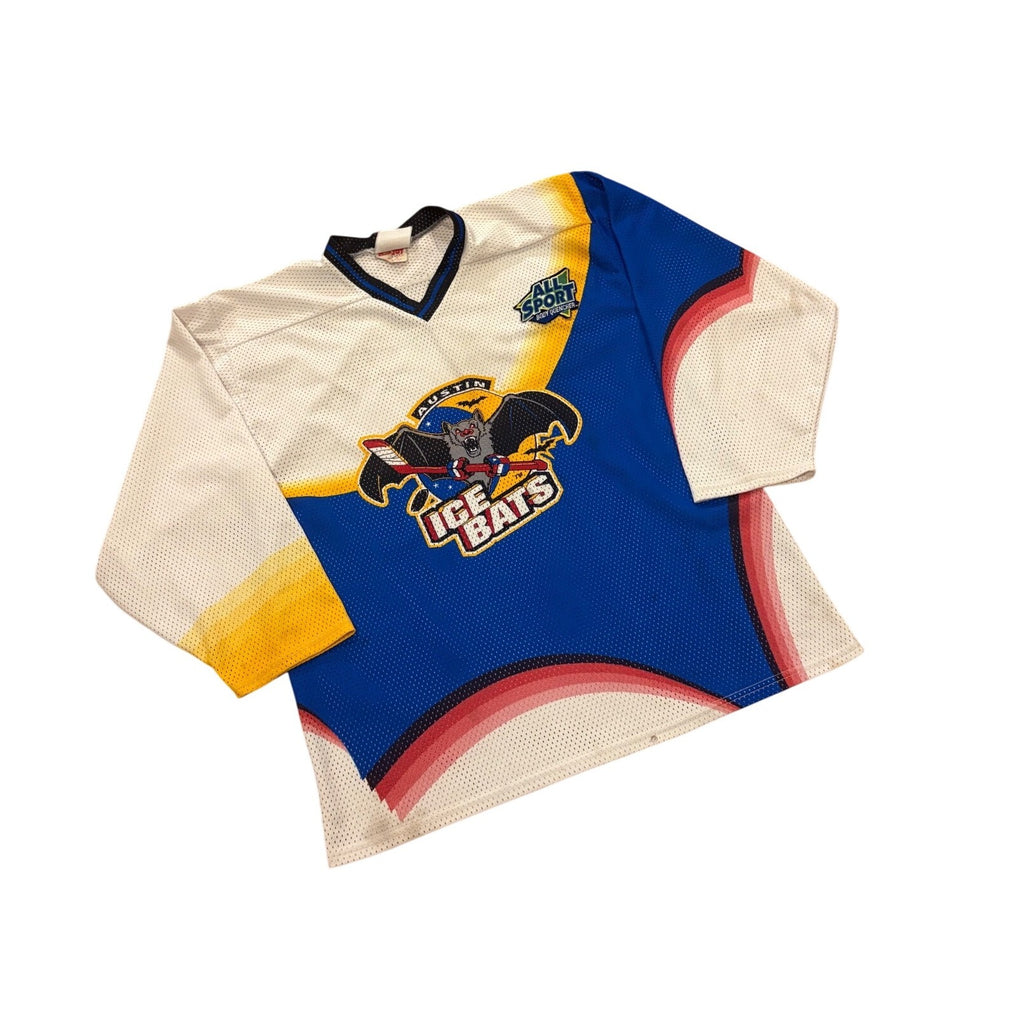Vintage RARE Austin Ice Bats Mesh Minor League Hockey Jersey ProJoy WPHL XL