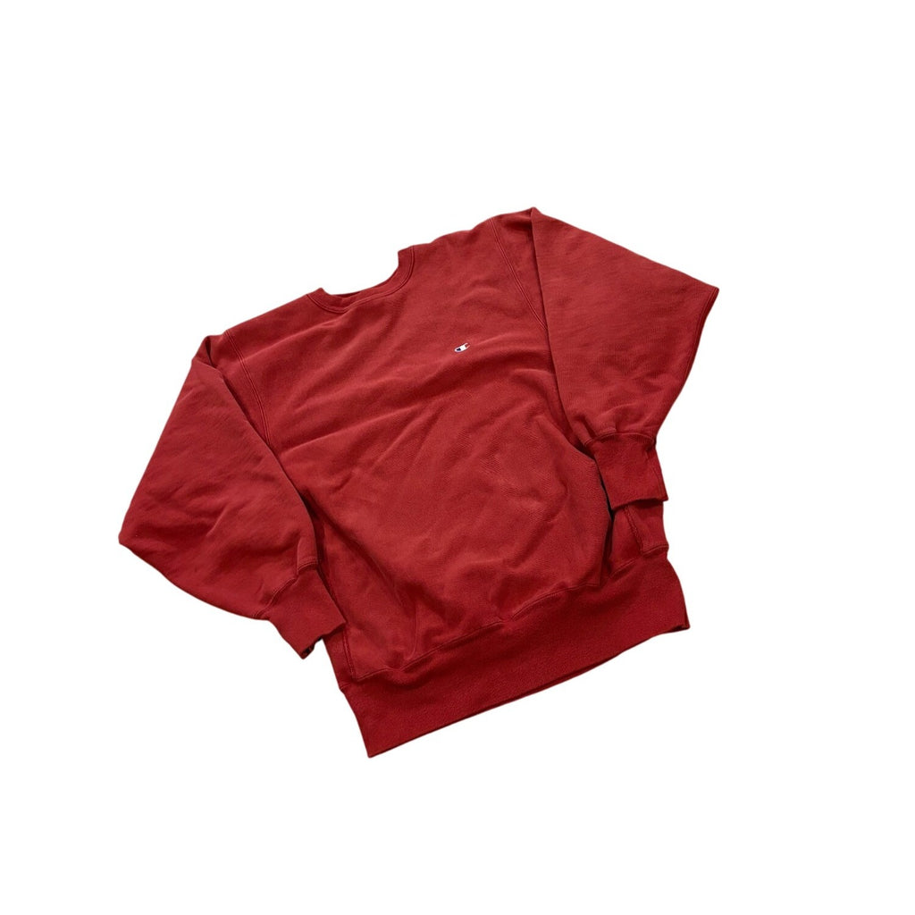 Vintage 90s Champion Reverse Weave Crewneck Sweatshirt Maroon Red Men's XL