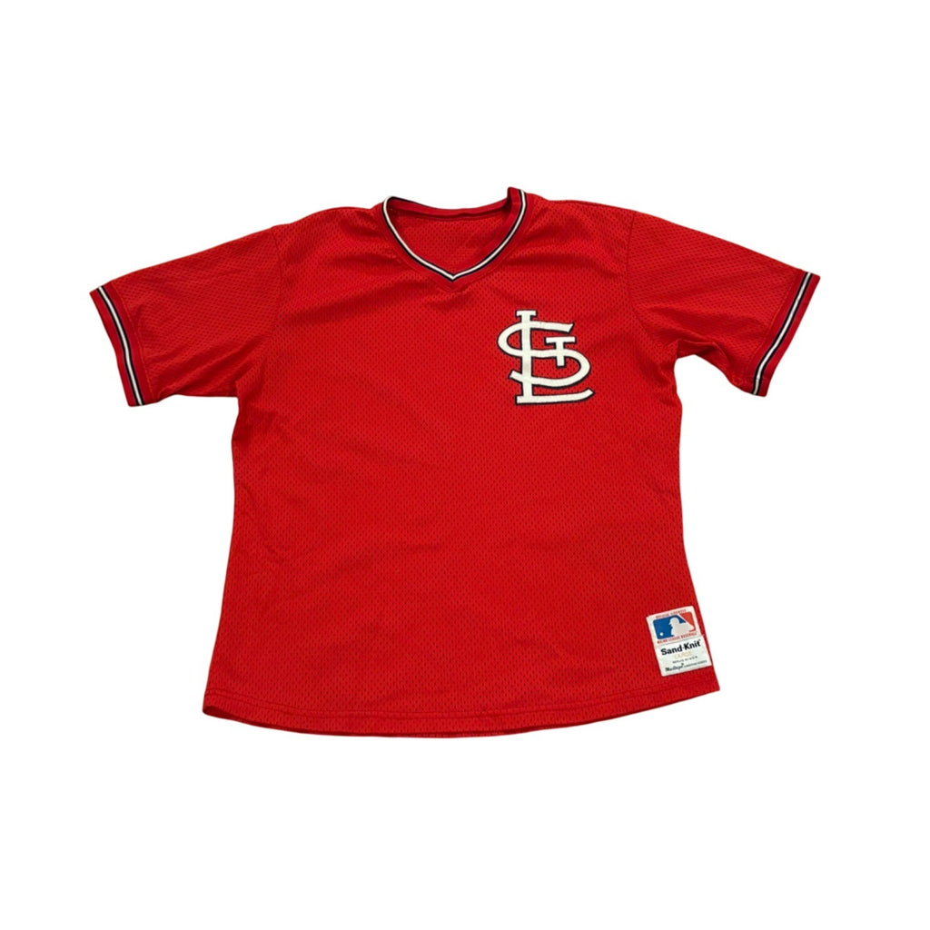 Vintage 1980's Sand-Knit St. Louis Cardinals Batting Practice Pullover Jersey L
