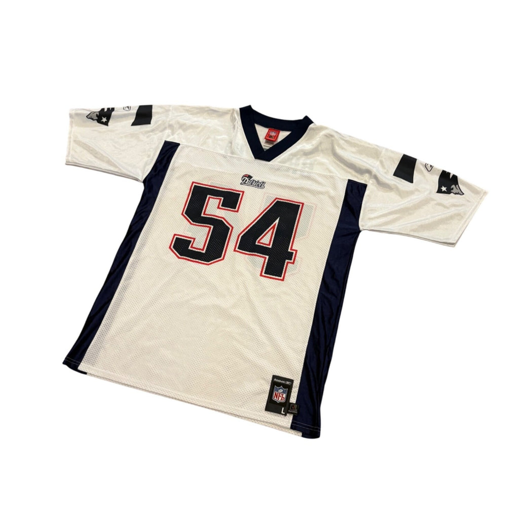 Reebok New England Patriots Tedy Bruschi #54 White NFL Jersey Men's Large