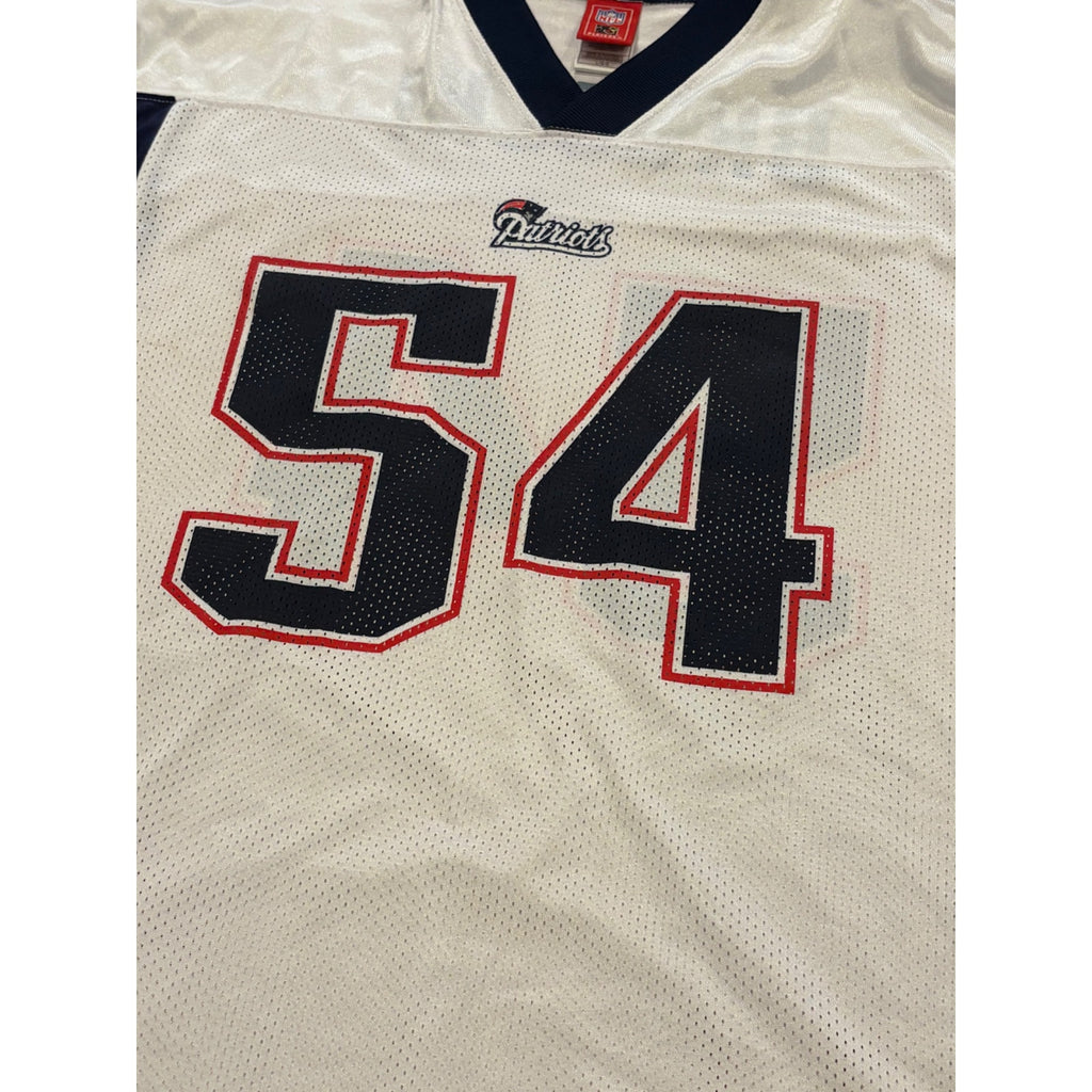Reebok New England Patriots Tedy Bruschi #54 White NFL Jersey Men's Large