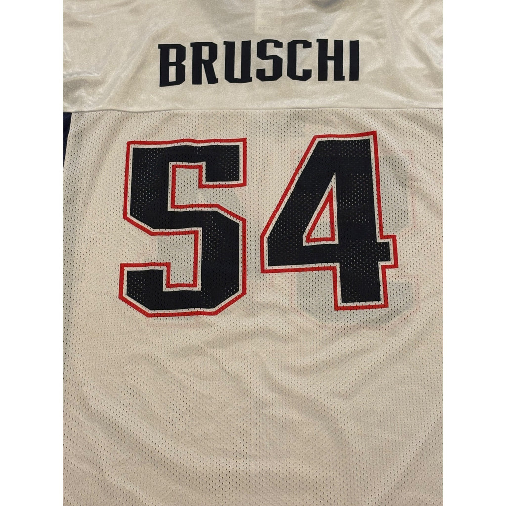 Reebok New England Patriots Tedy Bruschi #54 White NFL Jersey Men's Large