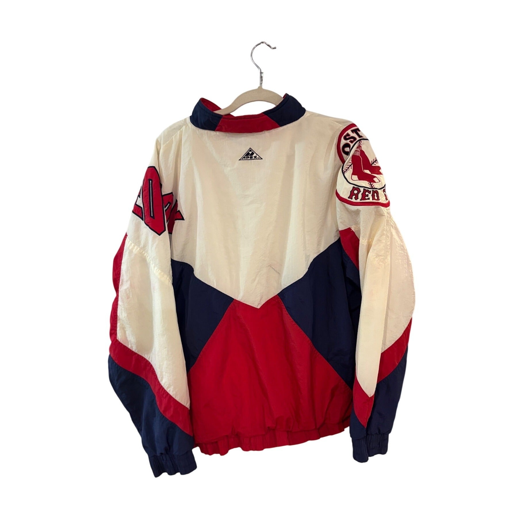 Vintage 90s Apex One Boston Red Sox MLB Full Zip Windbreaker Jacket Men's XL