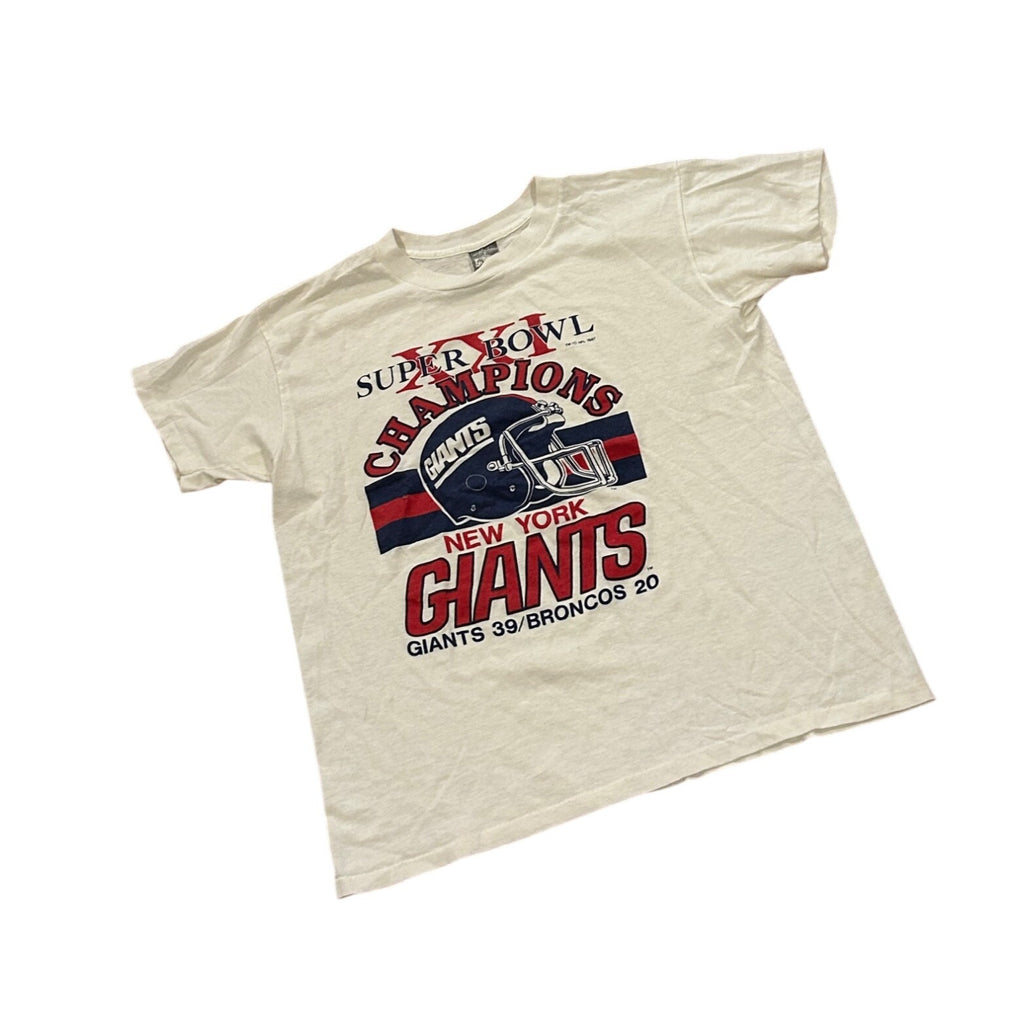 Vintage New York Giants Super Bowl XXI NFL Champions 1987 T-Shirt 80's Large