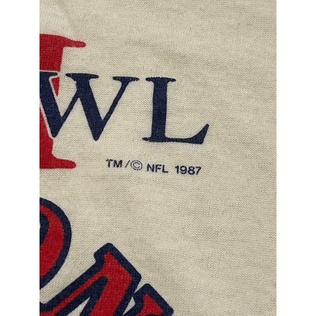 Vintage New York Giants Super Bowl XXI NFL Champions 1987 T-Shirt 80's Large