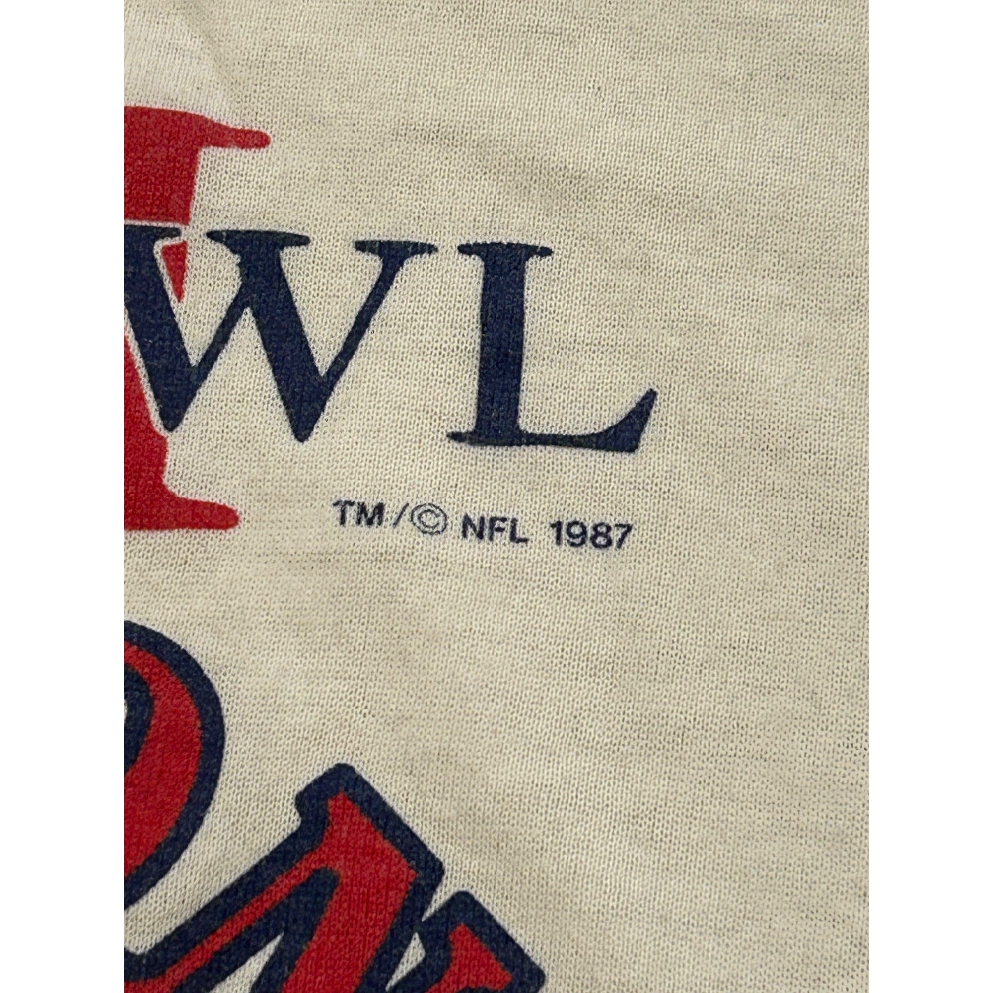 Vintage New York Giants Super Bowl XXI NFL Champions 1987 T-Shirt 80's Large