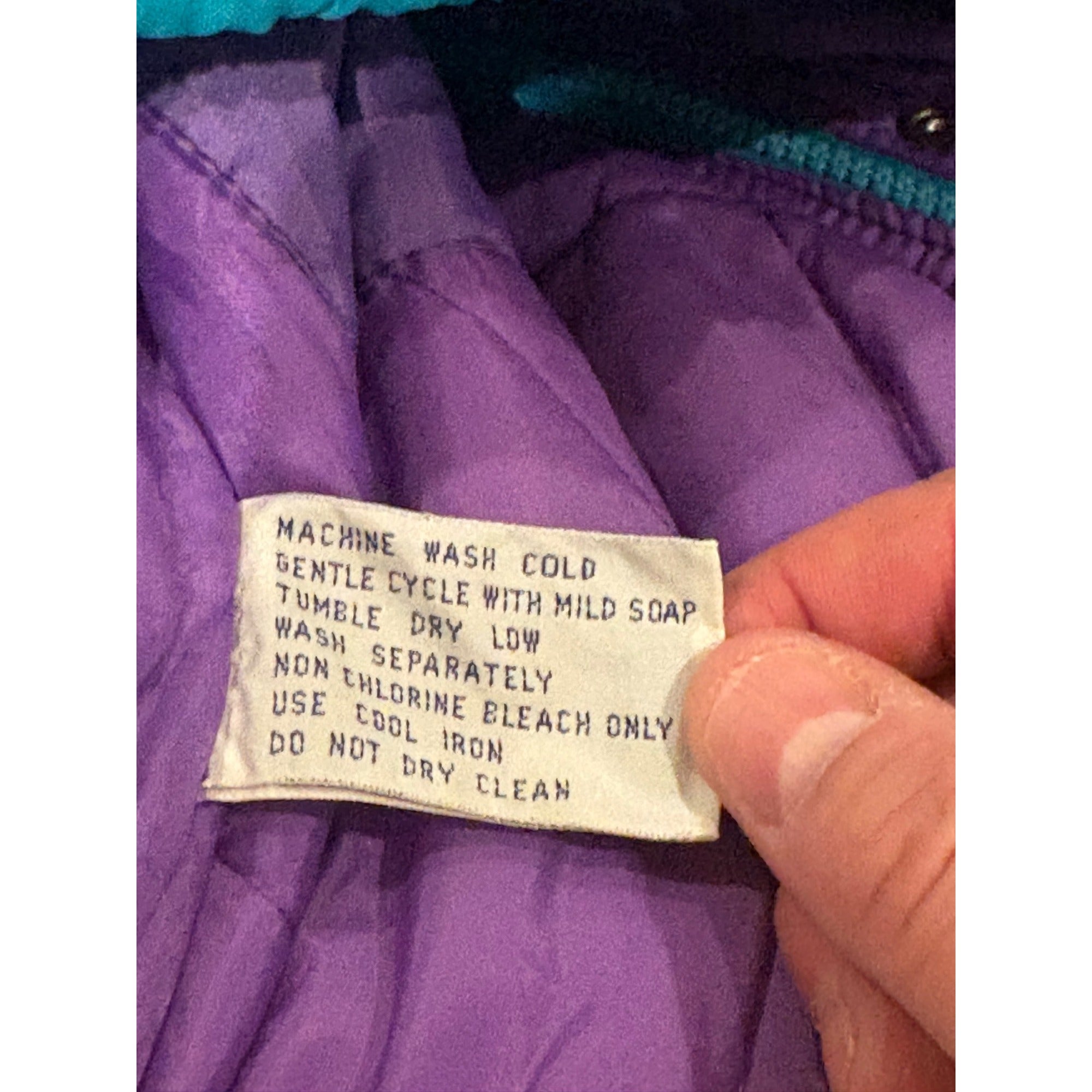 Vintage 90s Starter Charlotte Hornets NBA Full Zip Hooded Puffer Jacket Youth L