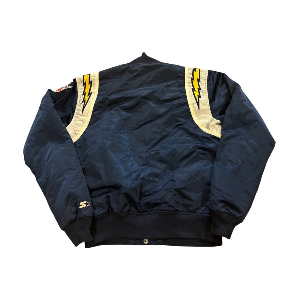 Vintage Rare 80s Starter San Diego Chargers NFL Satin Bomber Jacket Men's Medium