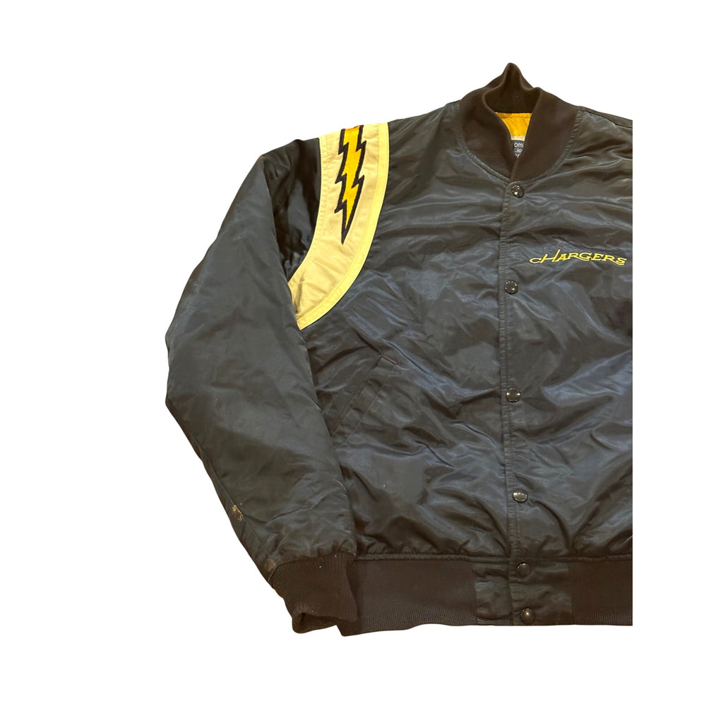 Vintage Rare 80s Starter San Diego Chargers NFL Satin Bomber Jacket Men's Medium