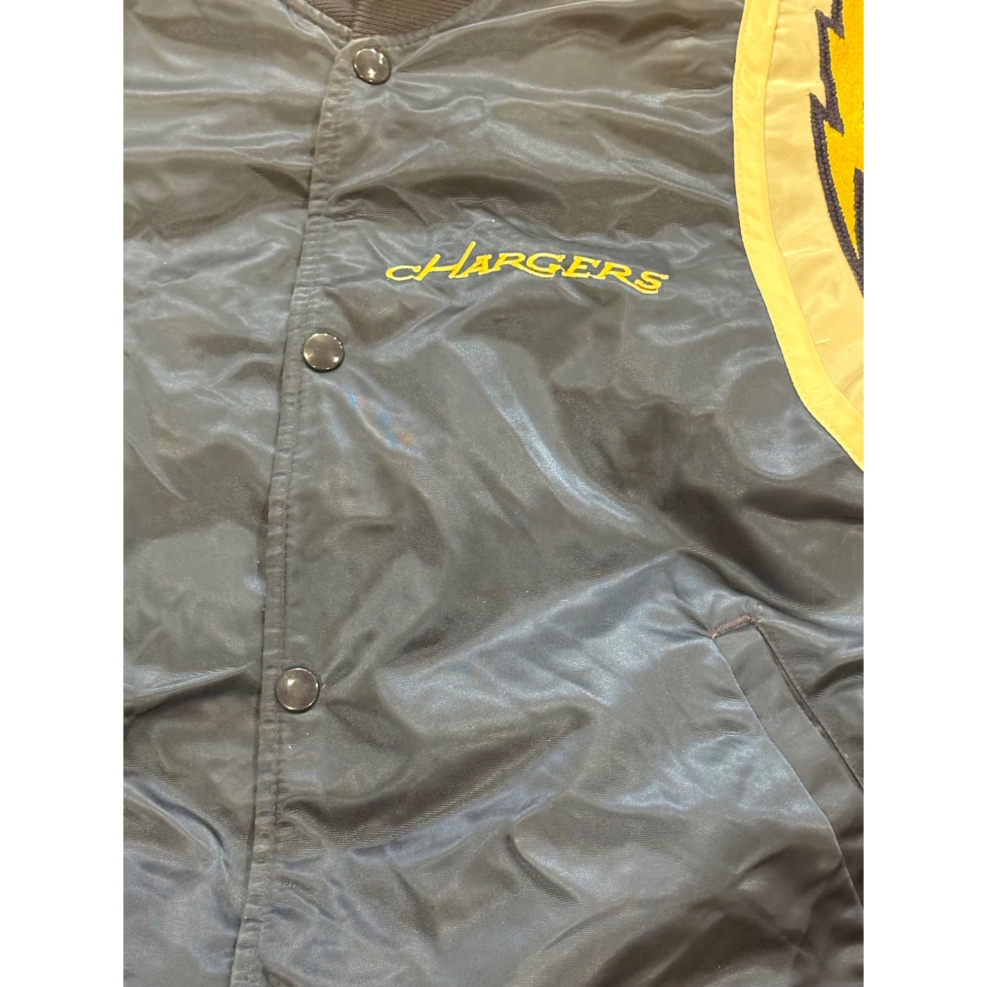 Vintage Rare 80s Starter San Diego Chargers NFL Satin Bomber Jacket Men's Medium