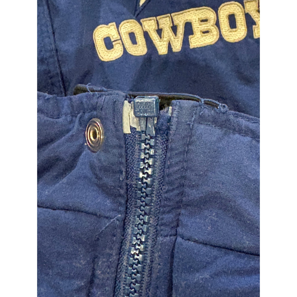Vintage 90's Apex One Dallas Cowboys NFL Pro Line Hooded Puffer Jacket Men's L
