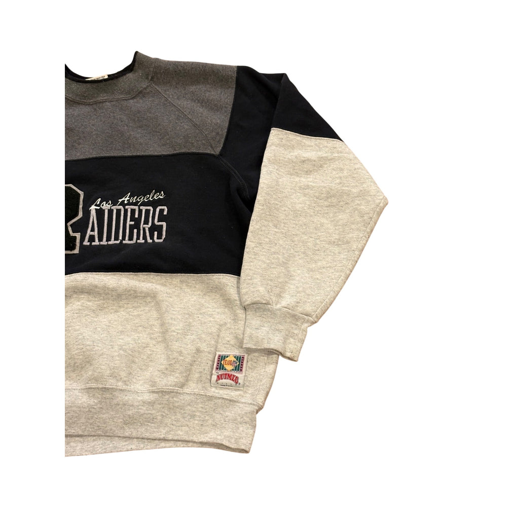 Vintage 90s Nutmeg Mills Los Angeles Raiders NFL Crewneck Sweatshirt Men's Large