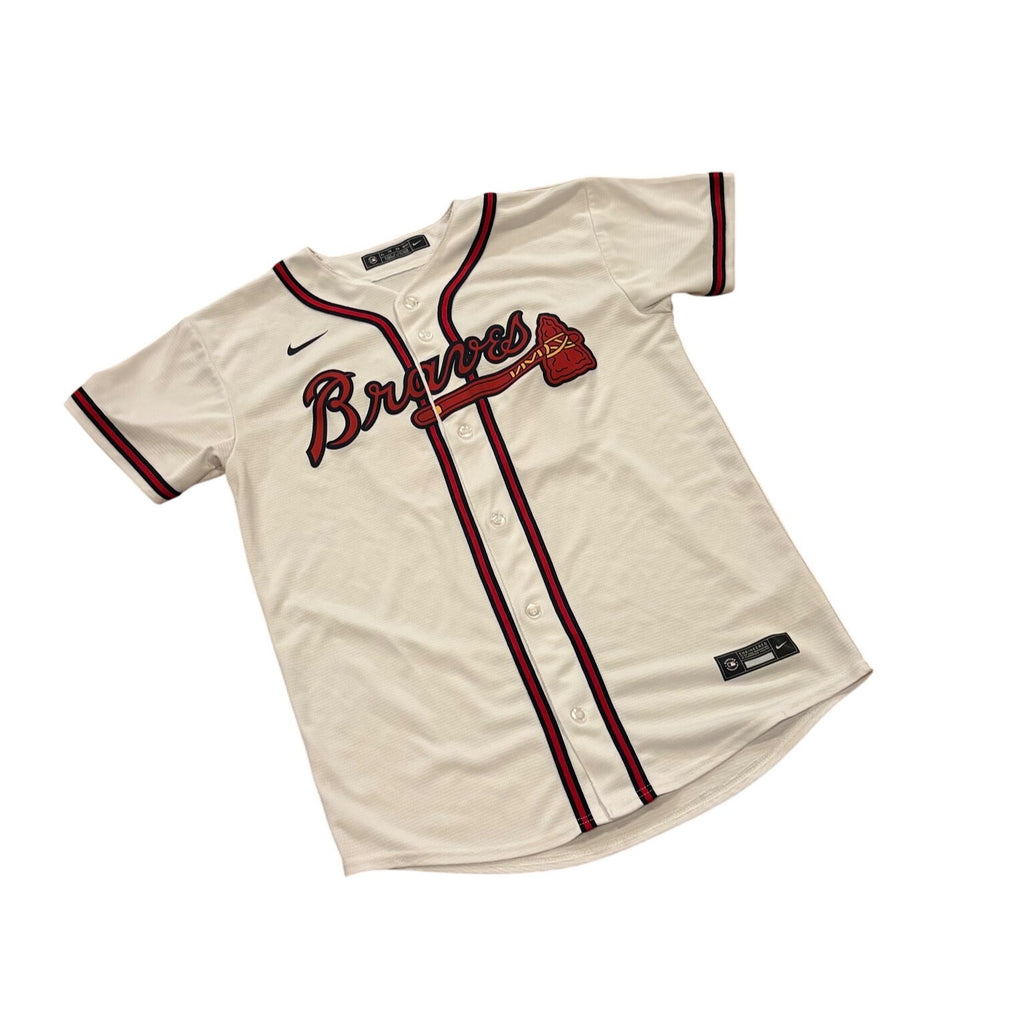 Nike Atlanta Braves Ronald Acuña Jr. #13 Home White MLB Baseball Jersey Youth XL