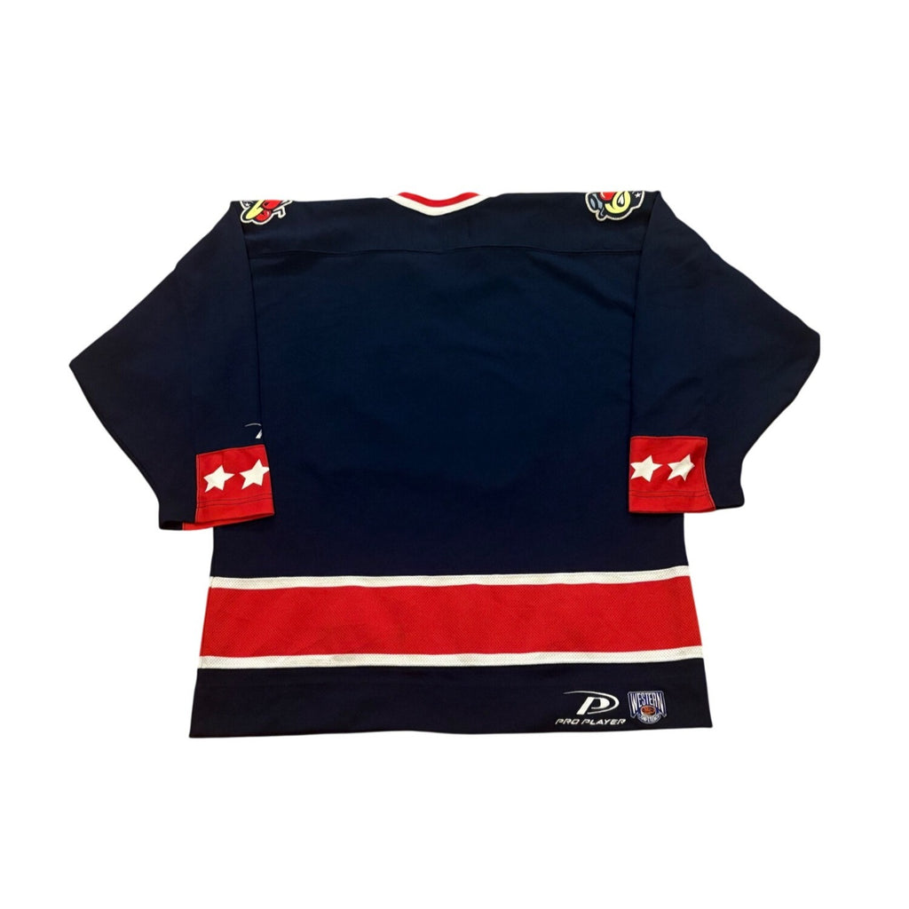 Vintage Pro Player Columbus Blue Jackets Original Logo NHL Hockey Jersey Men's L