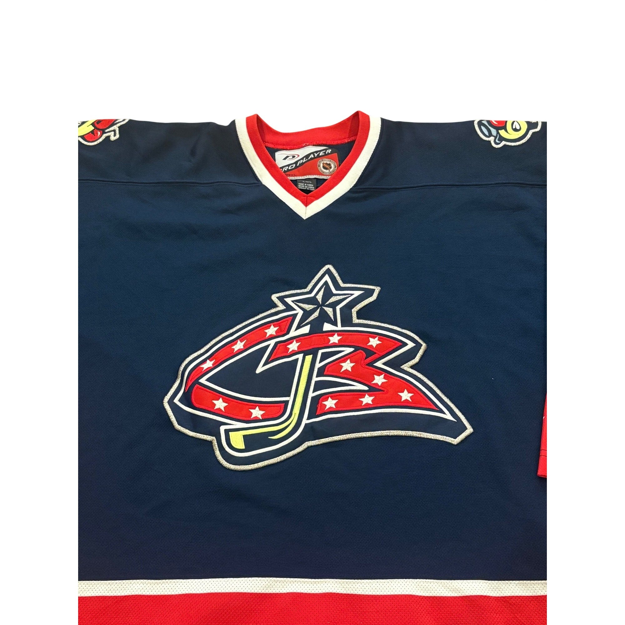Vintage Pro Player Columbus Blue Jackets Original Logo NHL Hockey Jersey Men's L