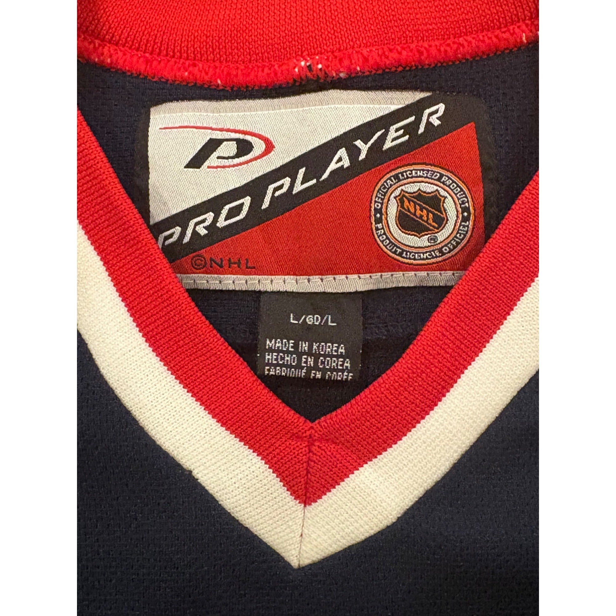Vintage Pro Player Columbus Blue Jackets Original Logo NHL Hockey Jersey Men's L