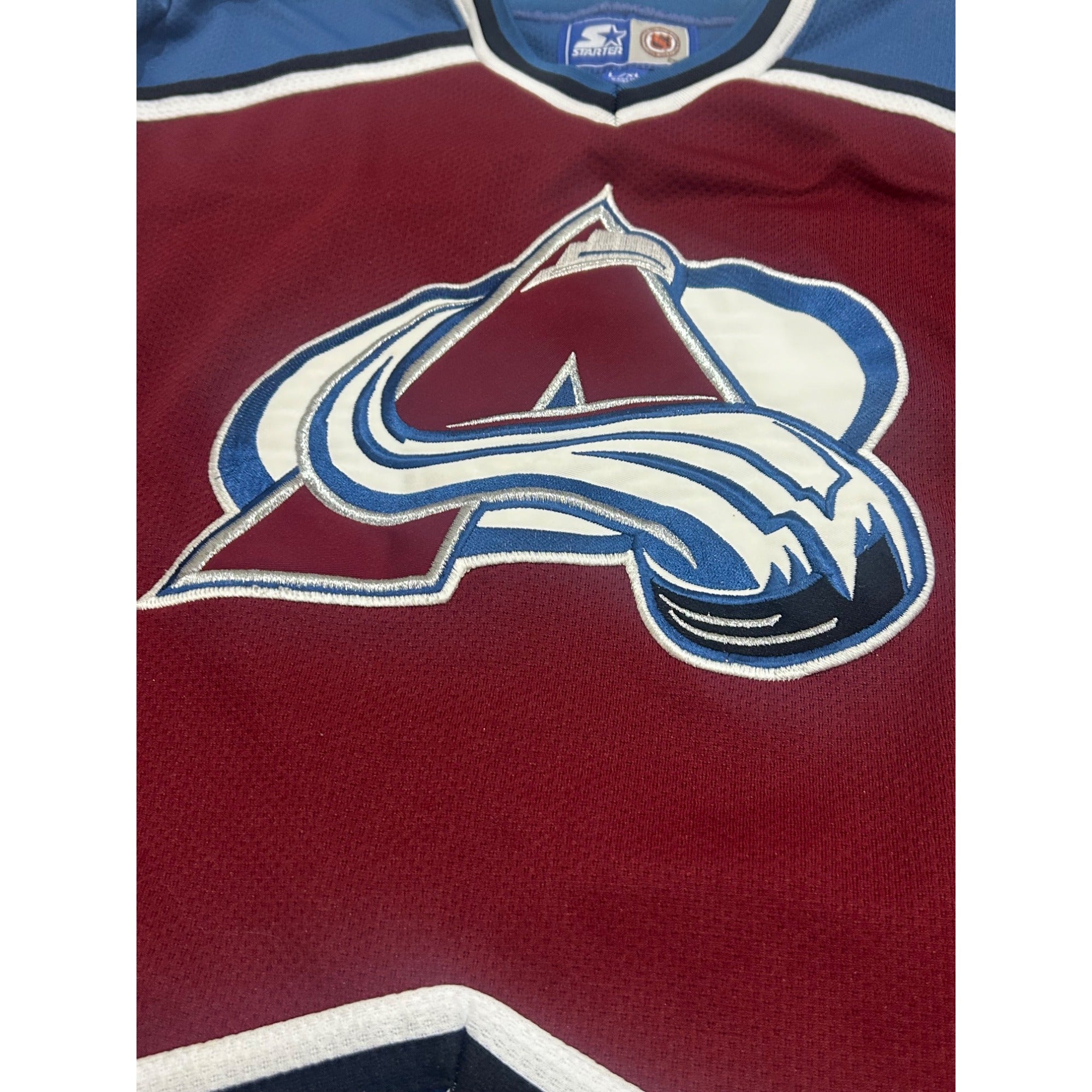 Vintage 1990's Starter Colorado Avalanche NHL Hockey Blank Jersey Youth L/XL
