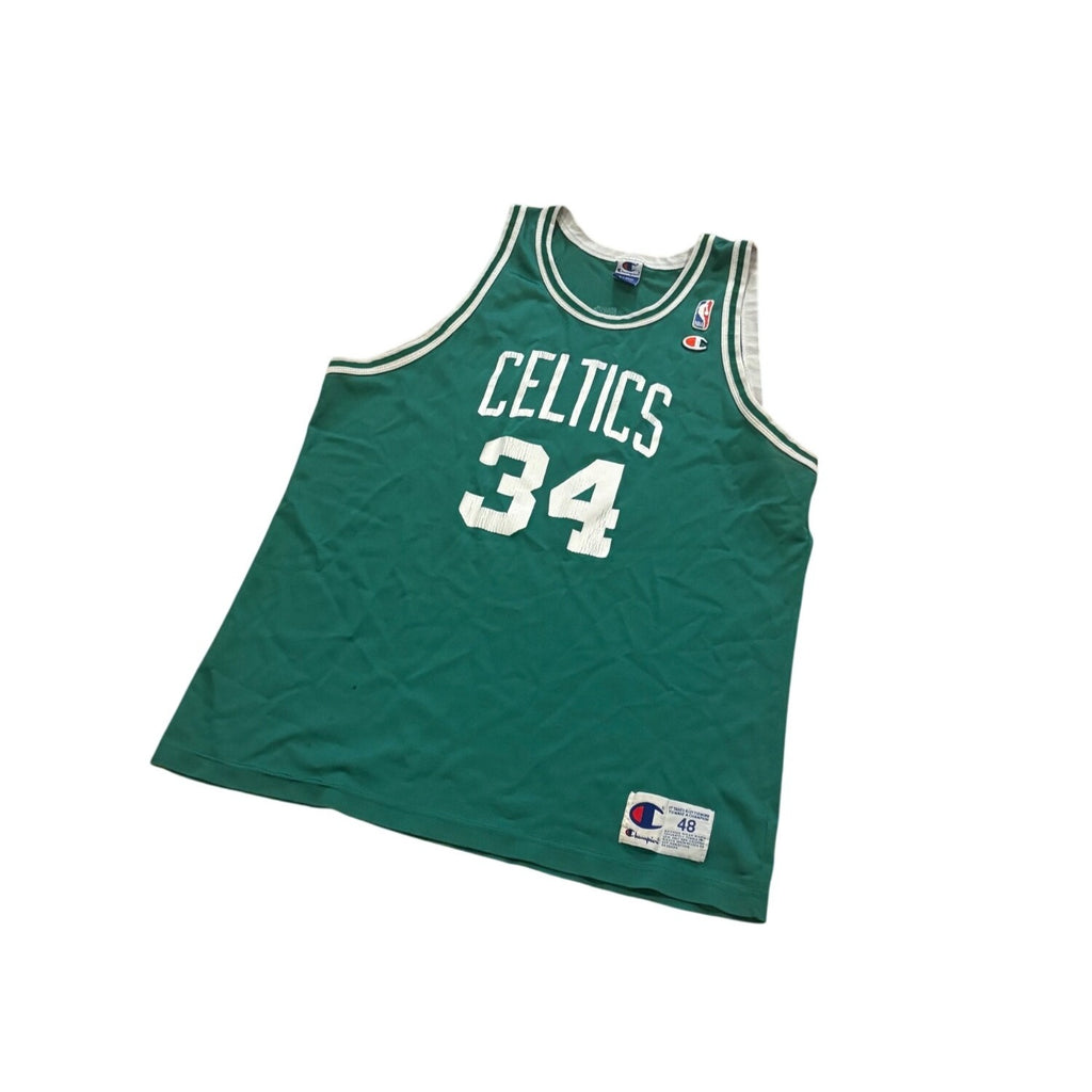 Vintage 90's Champion Boston Celtics Paul Pierce #34 NBA Green Jersey Men's 48