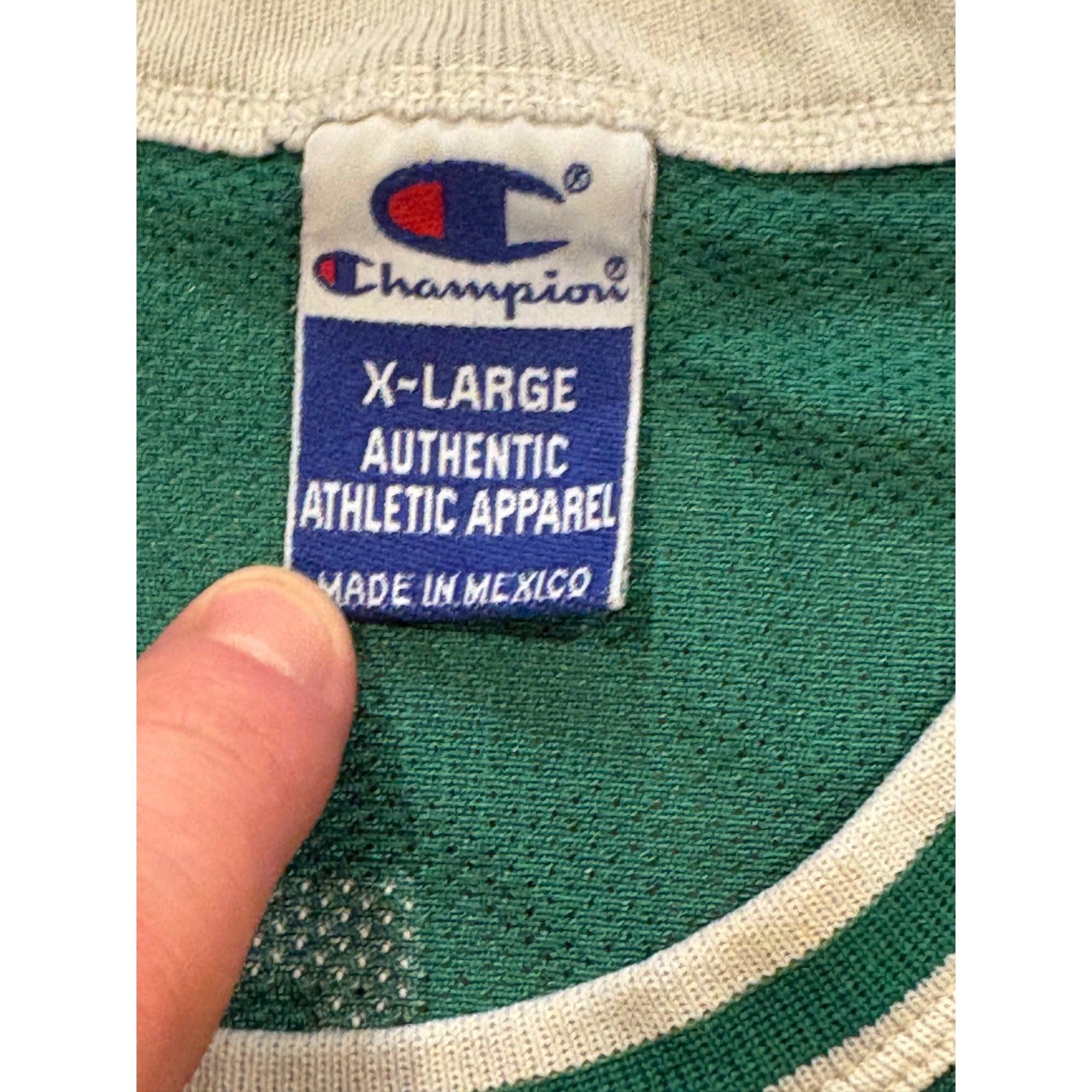 Vintage 90's Champion Boston Celtics Paul Pierce #34 NBA Green Jersey Men's 48