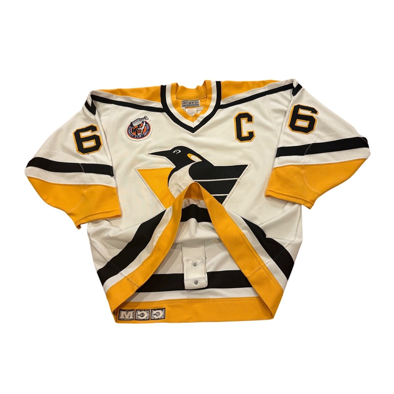 1992-1993 CCM Center Ice Pittsburgh Penguins Mario Lemieux #66 Jersey Men's 48