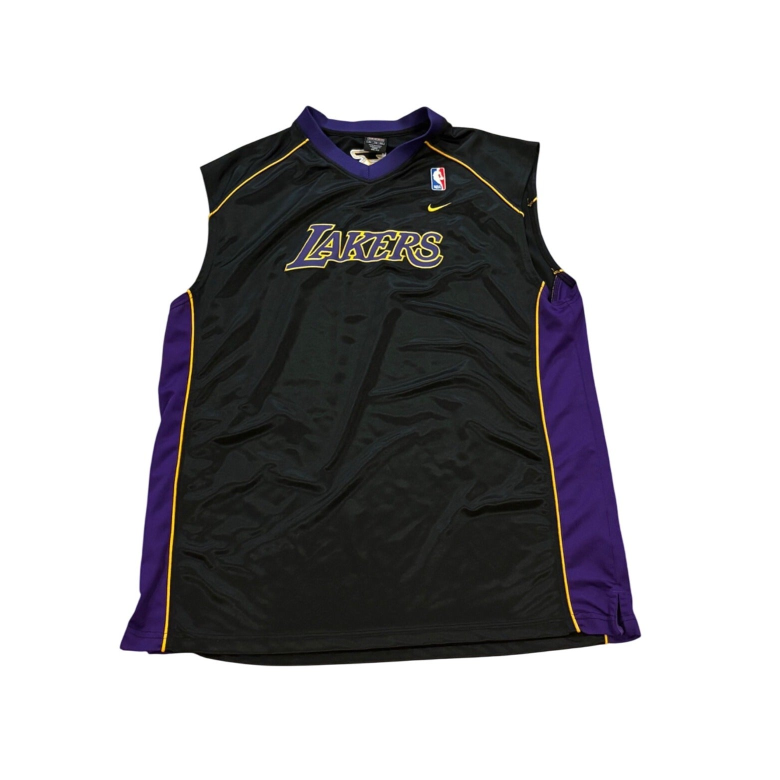 Nike Team Los Angeles Lakers NBA Basketball Shooting Warmup Shirt Black Men’s XL