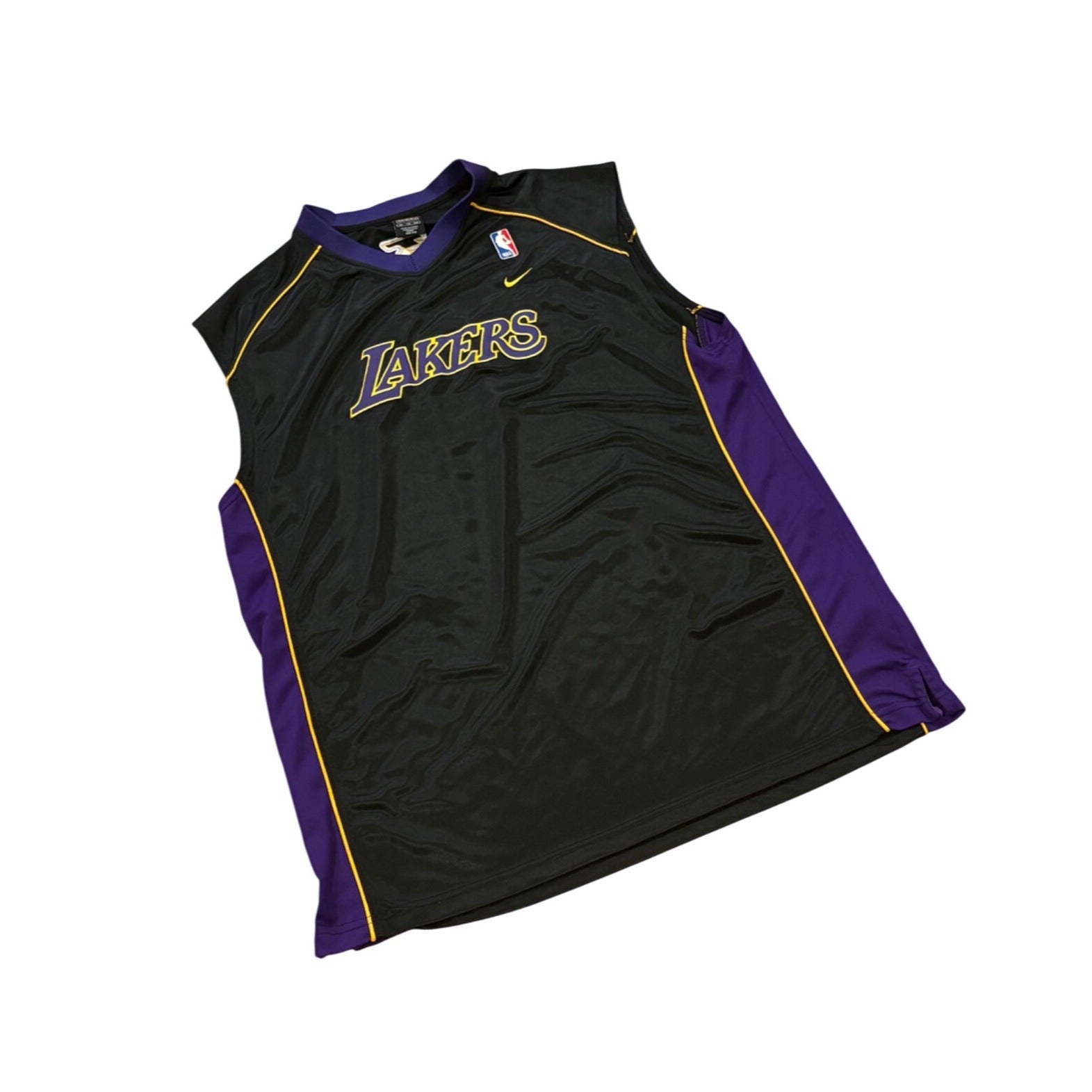 Nike Team Los Angeles Lakers NBA Basketball Shooting Warmup Shirt Black Men’s XL