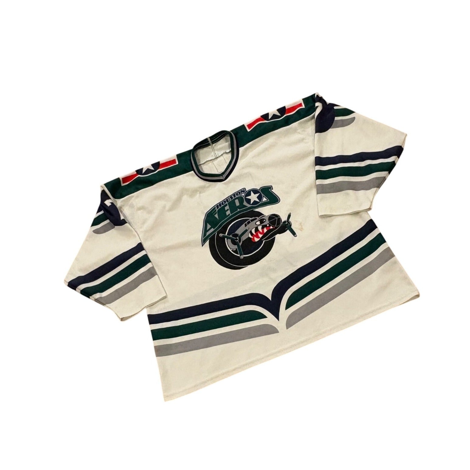 Vintage CCM Houston Aeros AHL IHL Hockey Jersey White Men's Size XL