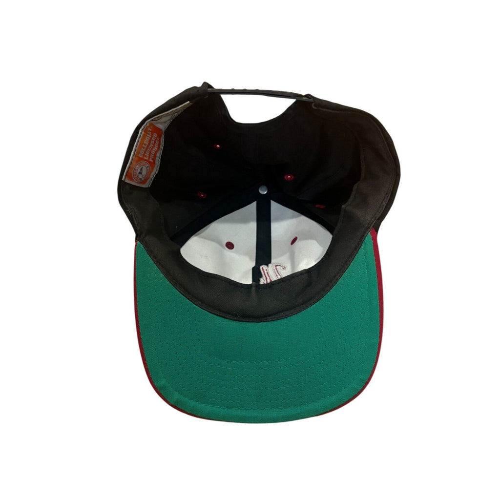 Vintage 90s The G Cap UMass Minutemen Snapback Hat Black NCAA