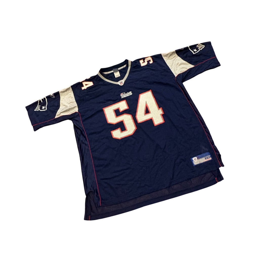 Reebok New England Patriots Tedy Bruschi #54 Home Blue NFL Football Jersey 2XL
