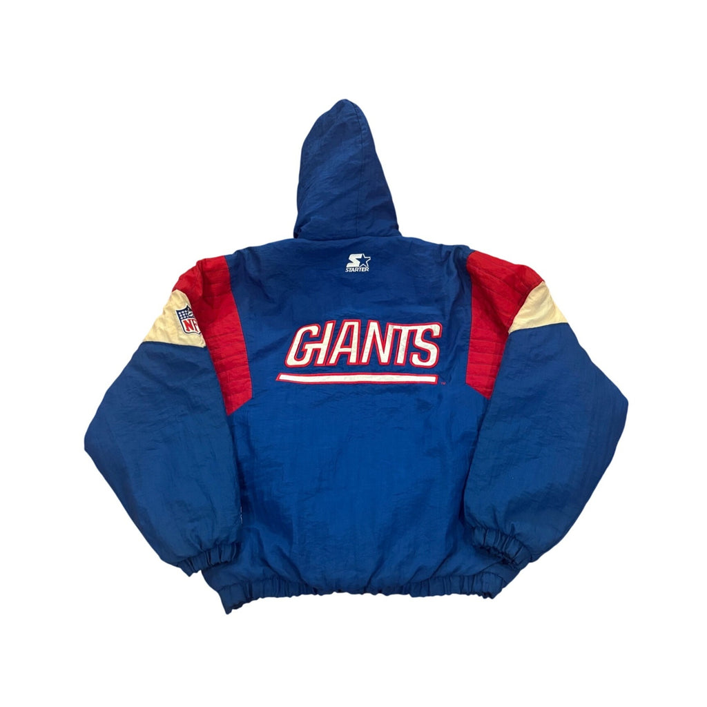 Vintage 90s Starter New York Giants NFL Pro Line Puffer Pullover Jacket Men's L