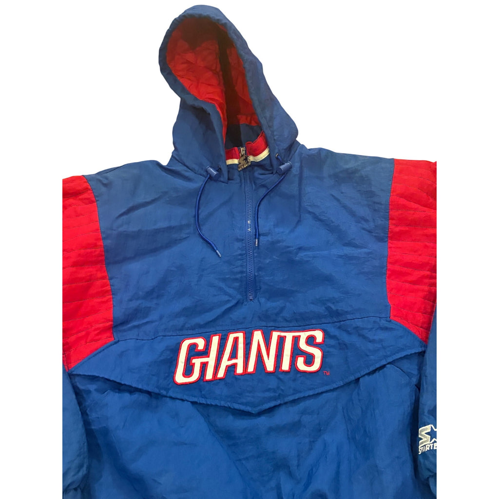 Vintage 90s Starter New York Giants NFL Pro Line Puffer Pullover Jacket Men's L