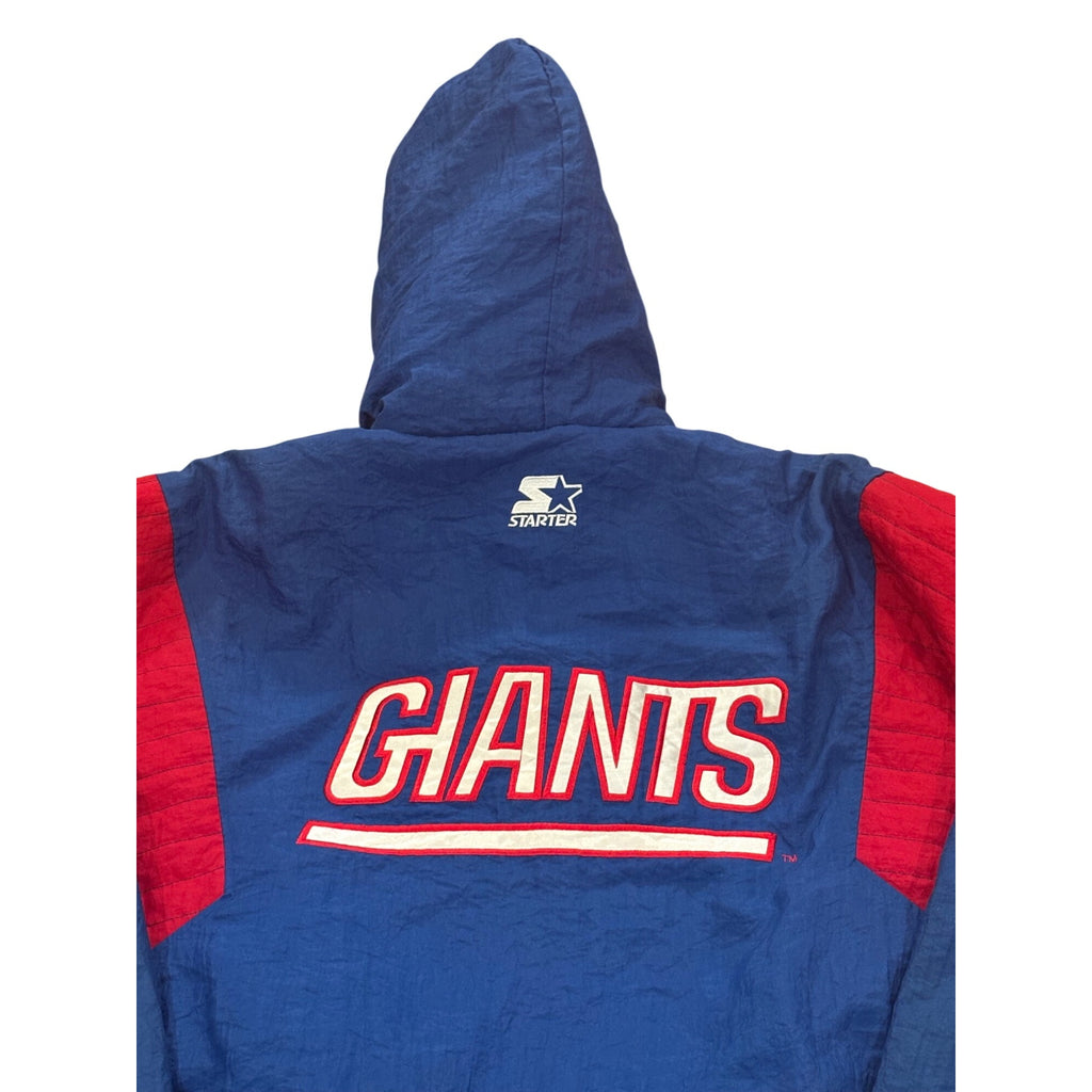 Vintage 90s Starter New York Giants NFL Pro Line Puffer Pullover Jacket Men's L