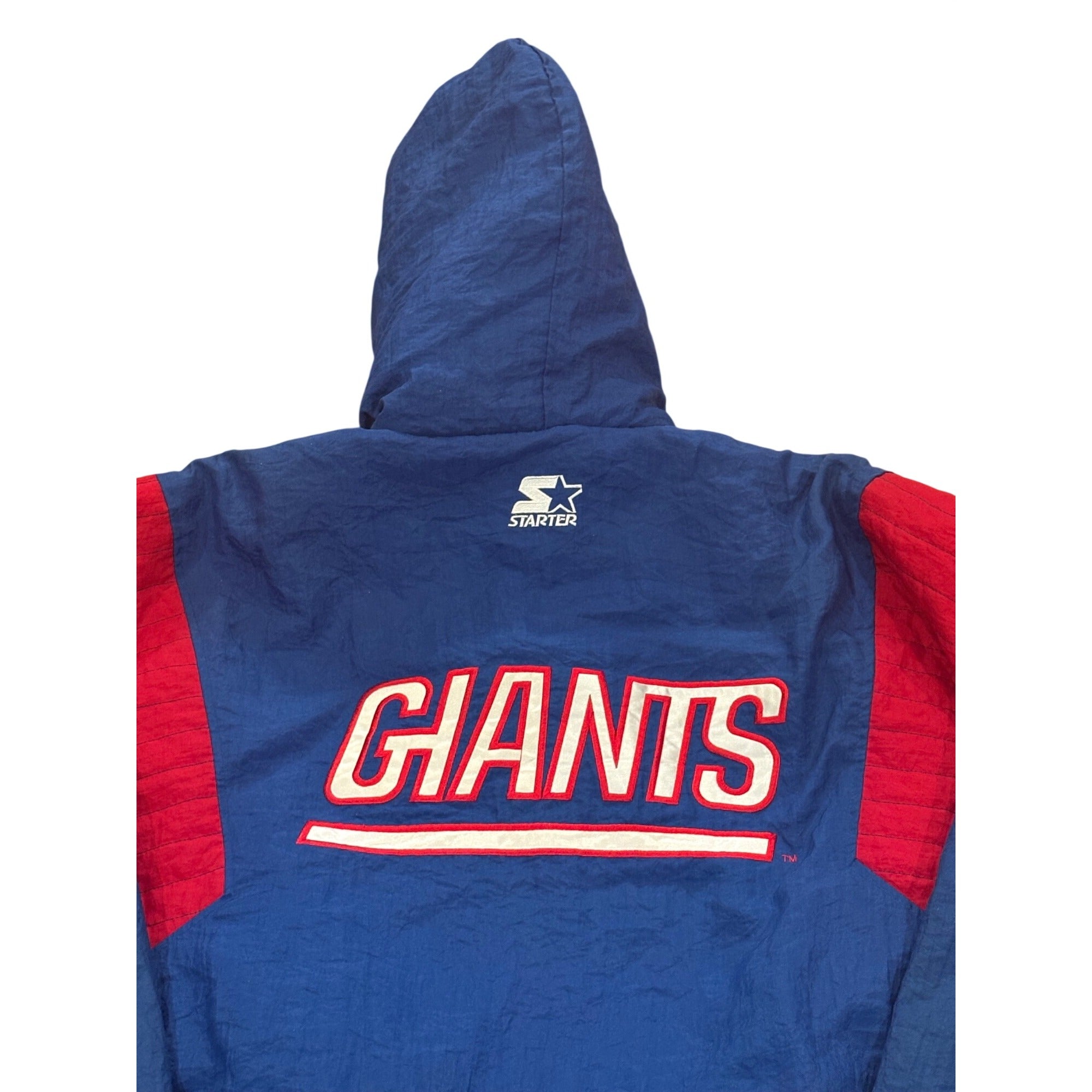 Vintage 90s Starter New York Giants NFL Pro Line Puffer Pullover Jacket Men's L