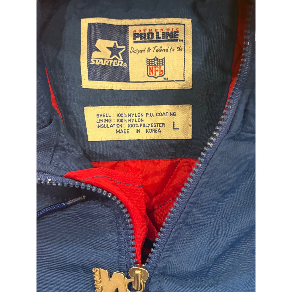 Vintage 90s Starter New York Giants NFL Pro Line Puffer Pullover Jacket Men's L