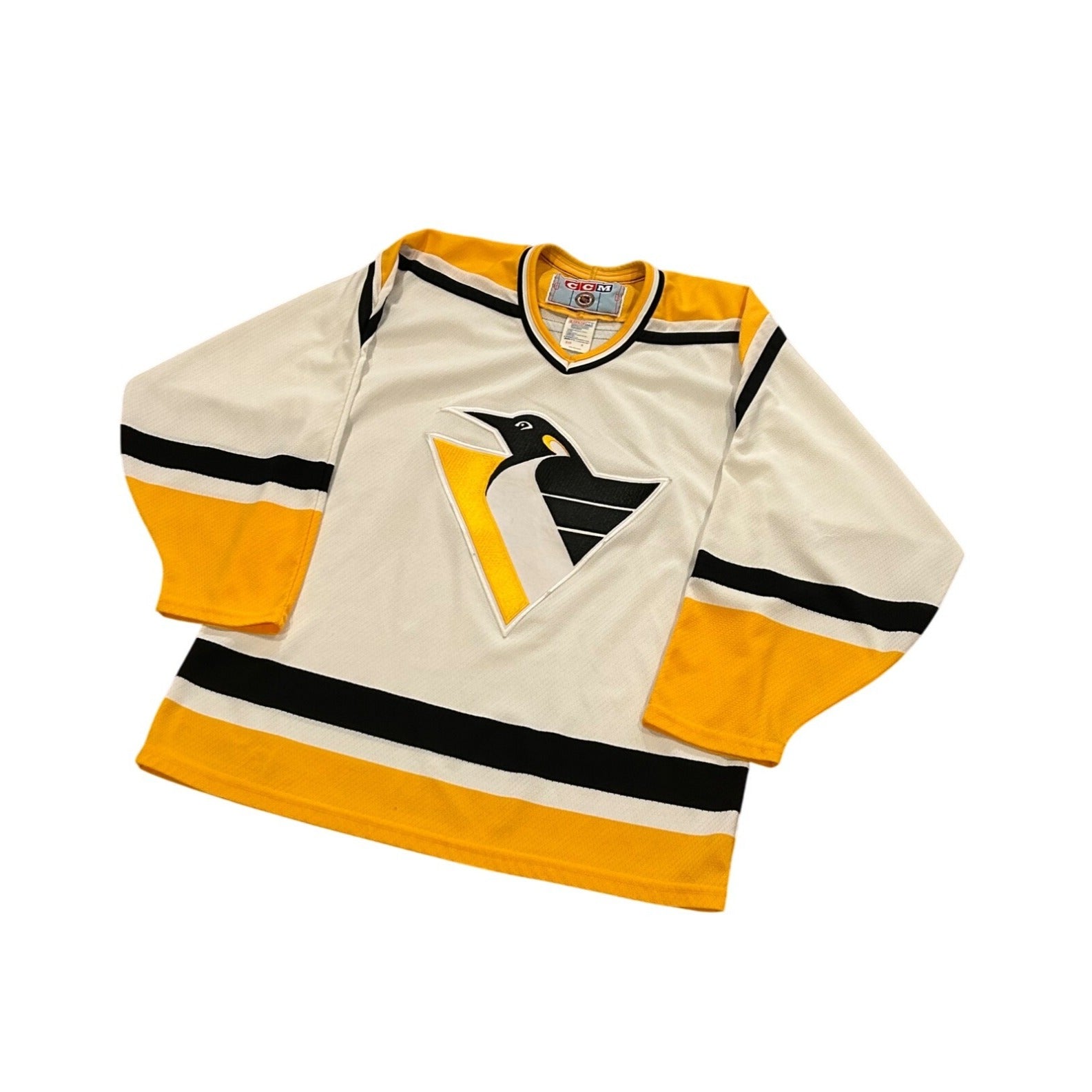 Vintage 1990's Pittsburgh Penguins CCM NHL Stitched Hockey Jersey Men's Medium