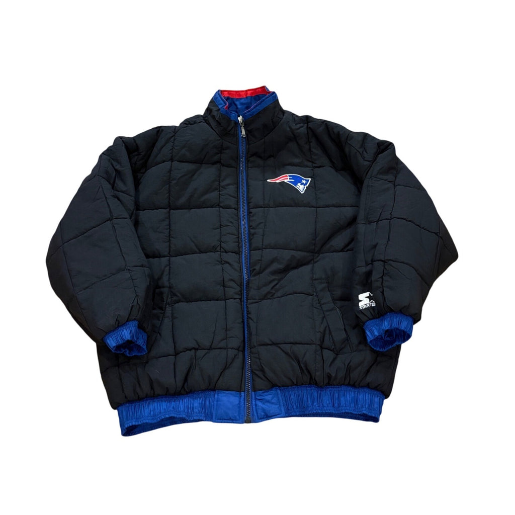 Vintage 90's Starter New England Patriots NFL Reversible Puffer Jacket Men's XL