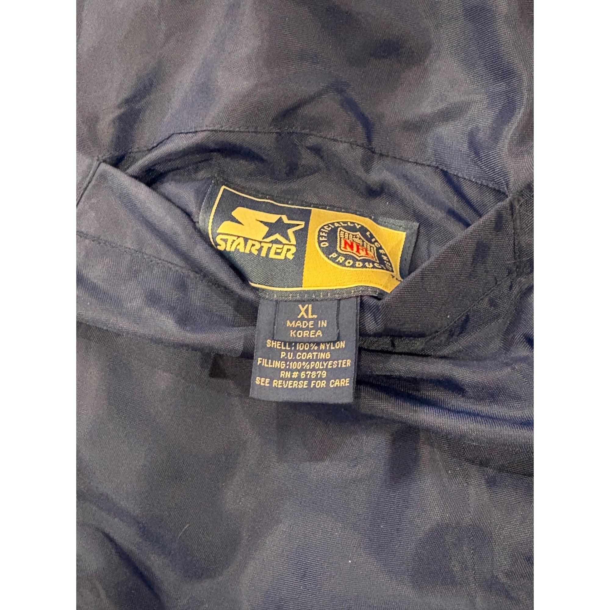 Vintage 90's Starter New England Patriots NFL Reversible Puffer Jacket Men's XL