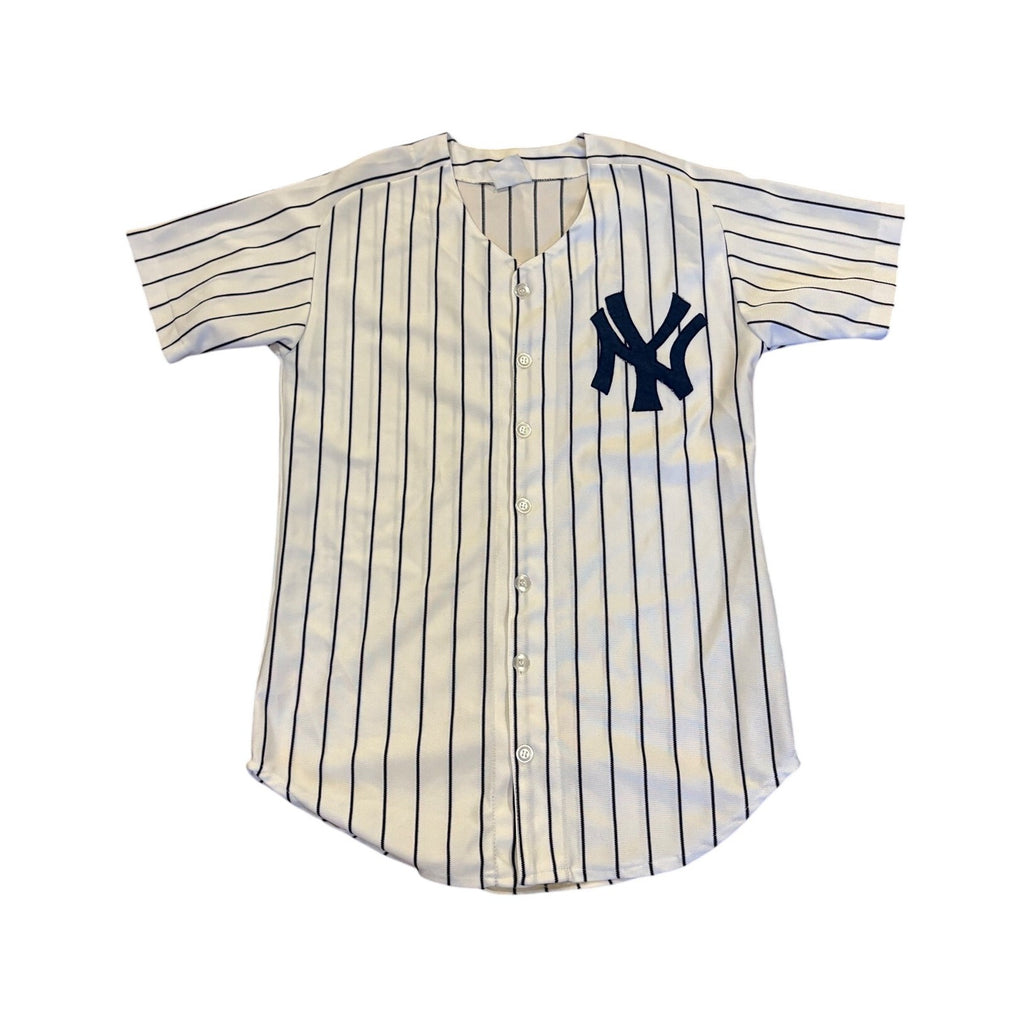Vintage 80's New York Yankees Stitched Home White MLB Jersey Men's Small