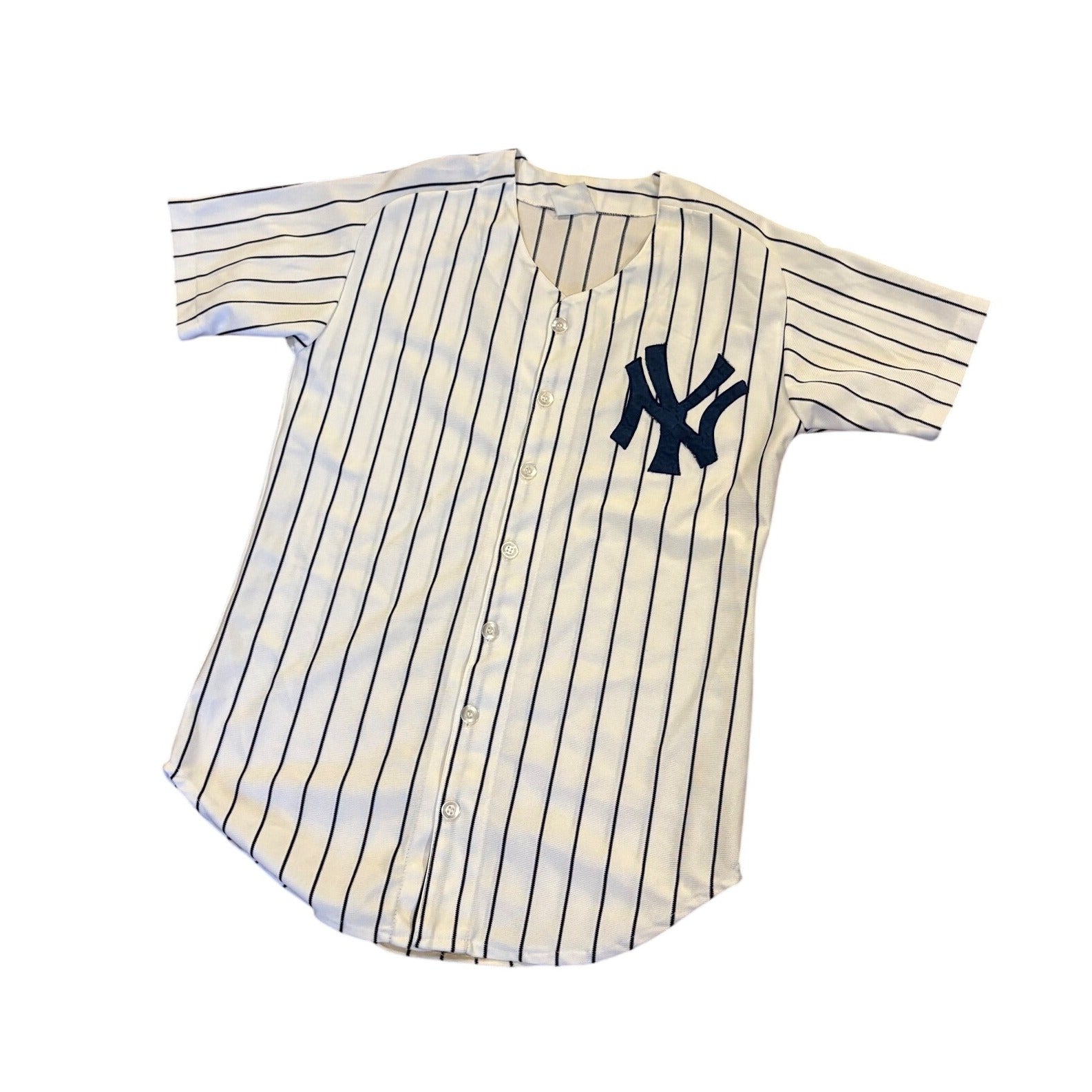 Vintage 80's New York Yankees Stitched Home White MLB Jersey Men's Small