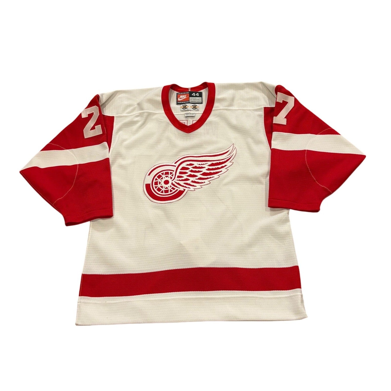 Vintage Nike Detroit Red Wings Aaron Ward #27 Center Ice NHL Authentic Jersey 44