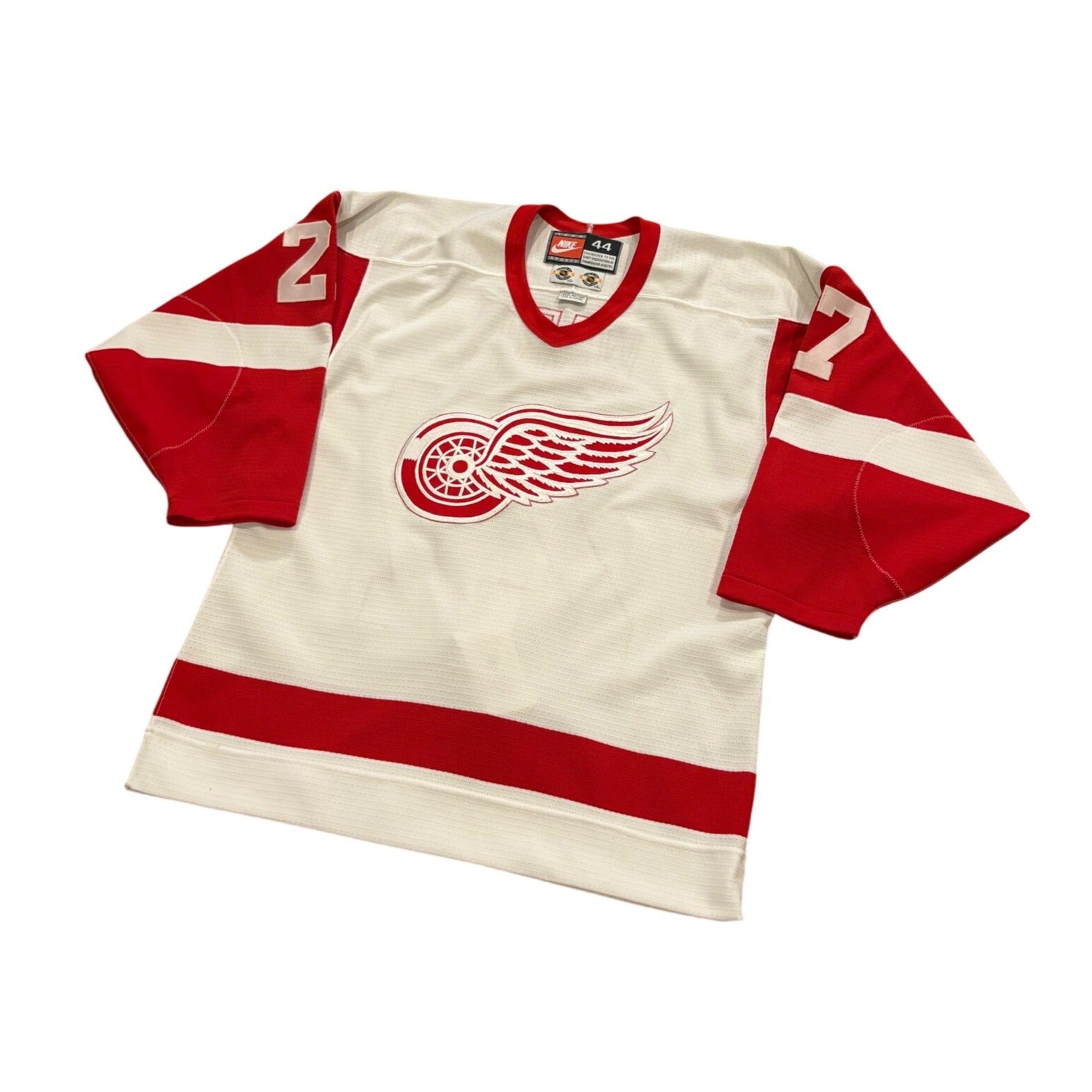 Vintage Nike Detroit Red Wings Aaron Ward #27 Center Ice NHL Authentic Jersey 44