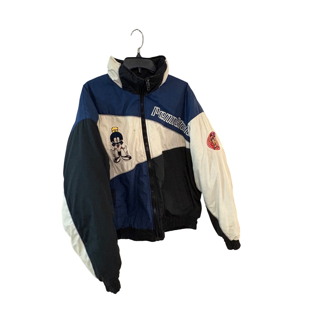 Rare Vintage 90’s Penn State Looney Tunes Zip Up Down Jacket Men XL Taz Marvin