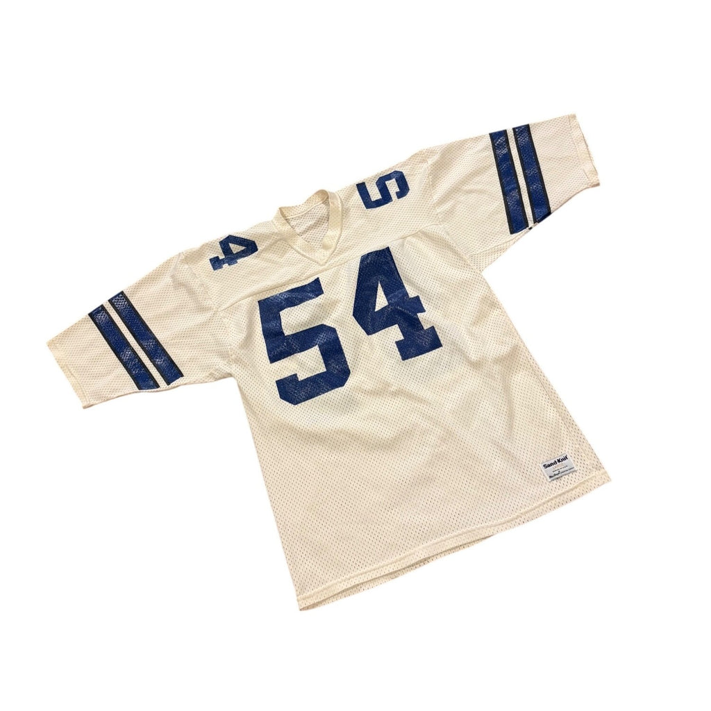 Vintage 80s Sand-Knit Dallas Cowboys Randy White #54 White NFL Football Jersey L