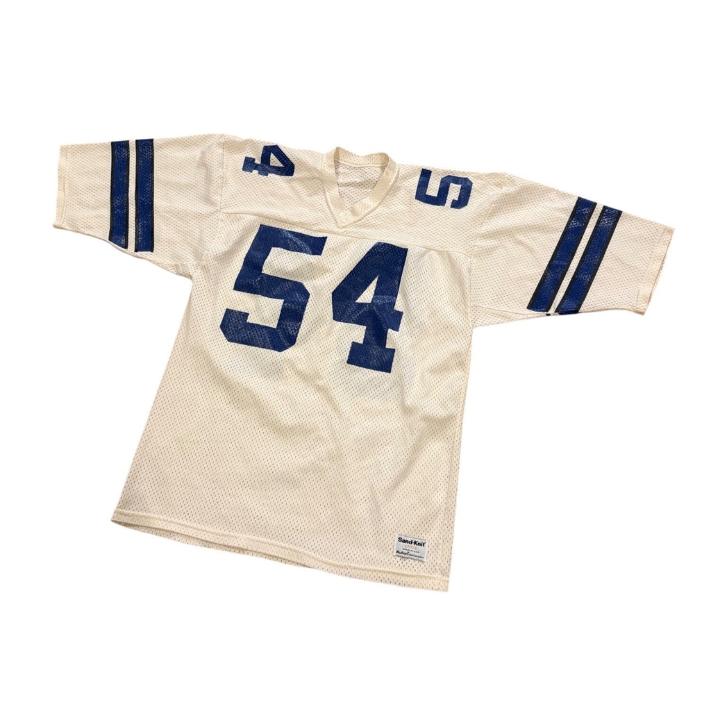 Vintage 80s Sand-Knit Dallas Cowboys Randy White #54 White NFL Football Jersey L
