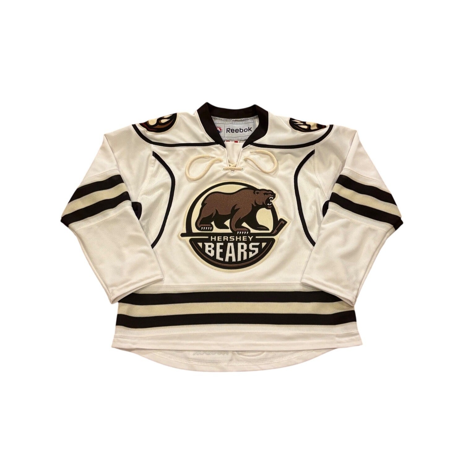 Reebok Hershey Bears Stitched AHL Hockey Jersey White Youth Small/Medium
