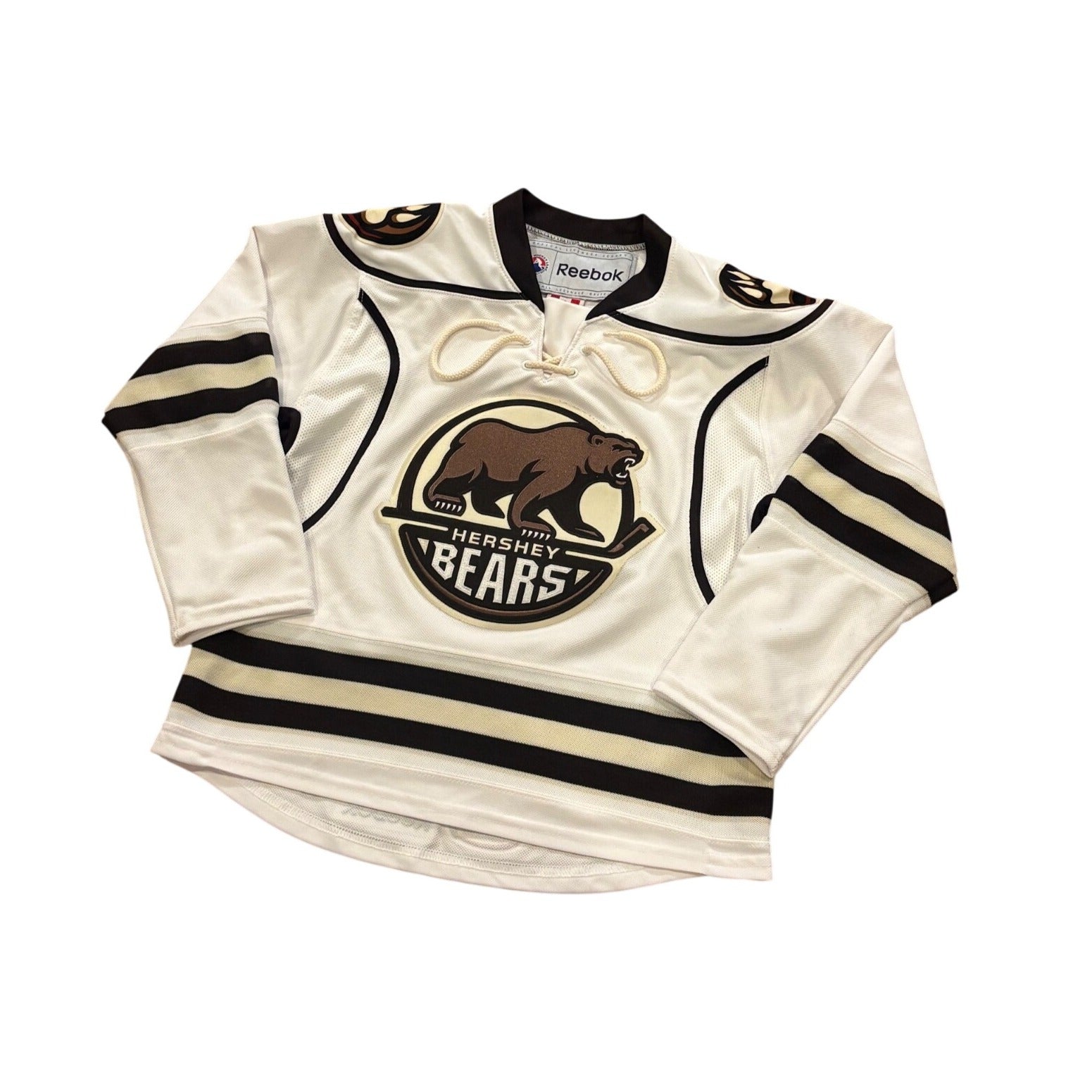 Reebok Hershey Bears Stitched AHL Hockey Jersey White Youth Small/Medium