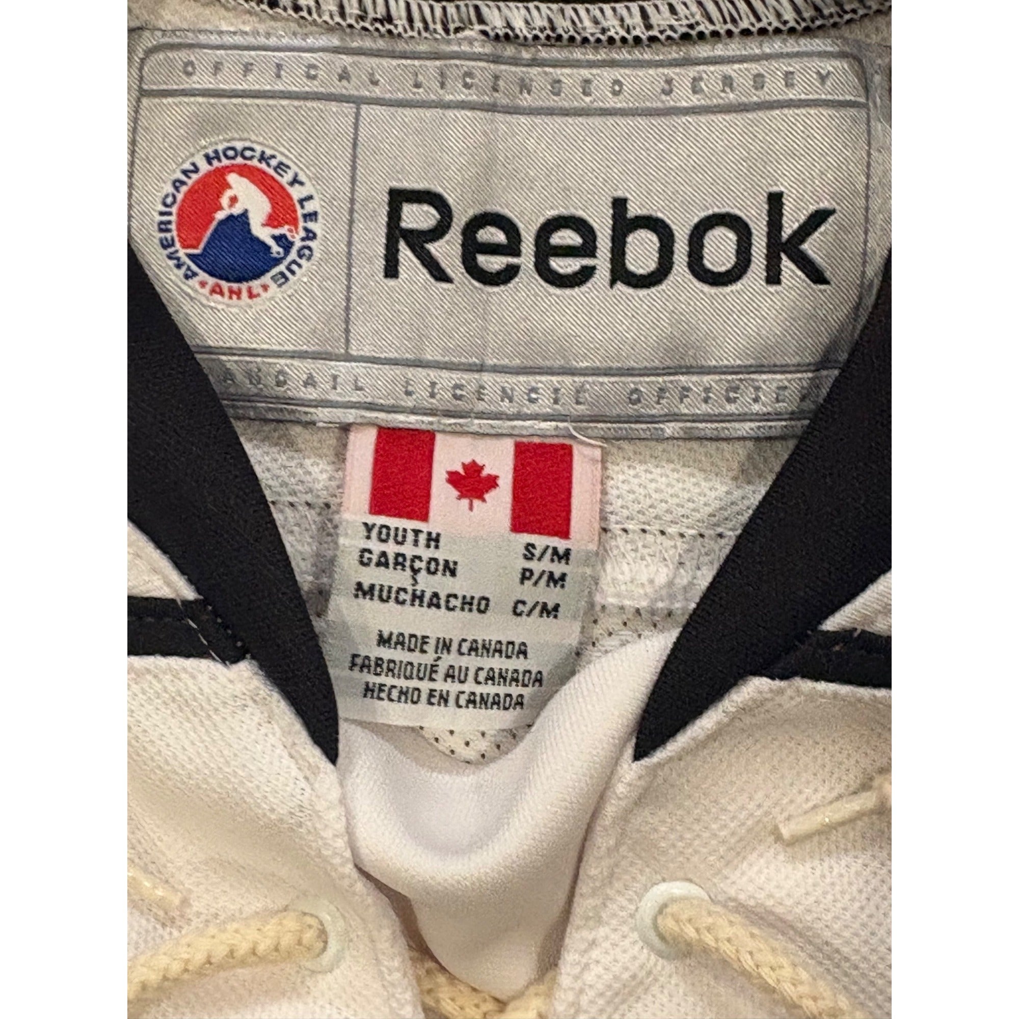 Reebok Hershey Bears Stitched AHL Hockey Jersey White Youth Small/Medium